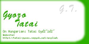 gyozo tatai business card